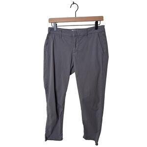 FRANK & EILEEN Wicklow Cotton Cropped Chino Pants Gray Size 4